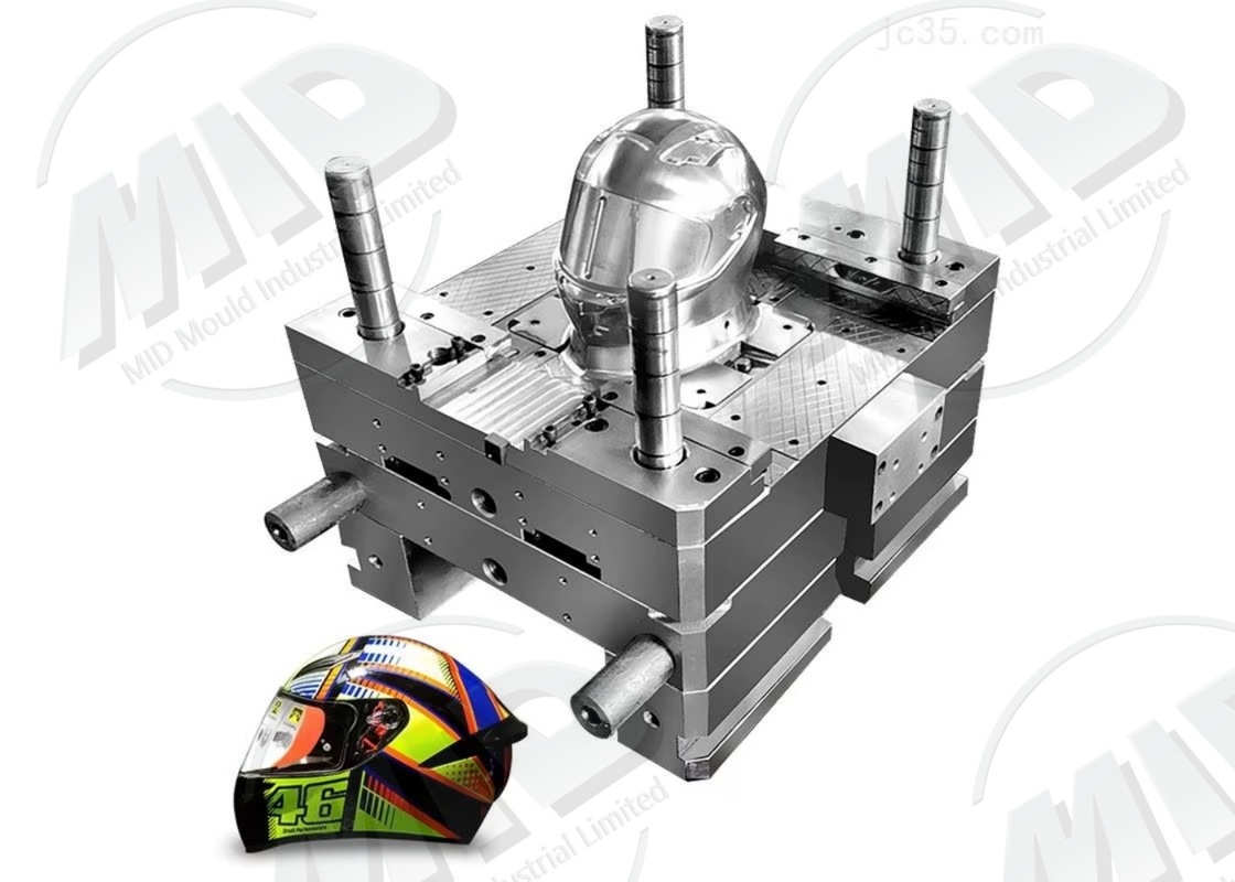 Custom Motorcycle Helmet Injection Mold 300000 Shots Life P20 Steel