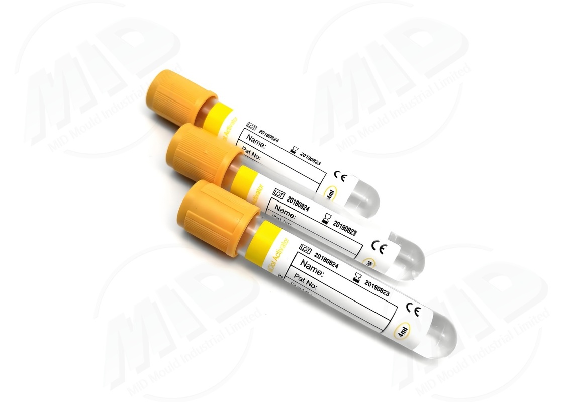 Medical Injection Molding Blood Collection Tube Transparent PET PP OEM